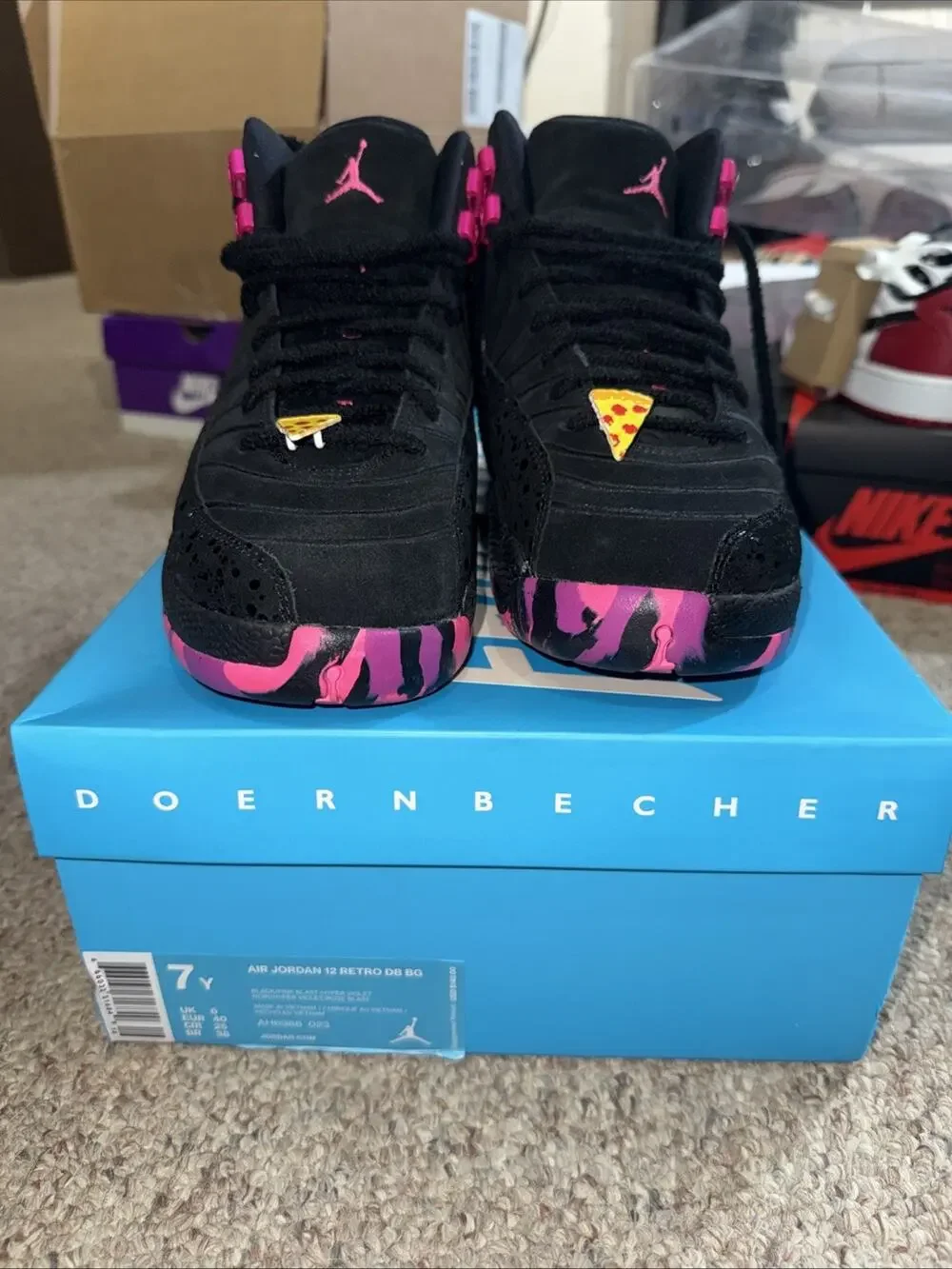 Size 7Y Air Jordan 12 Retro Doernbecher AH6988-023 LEP
